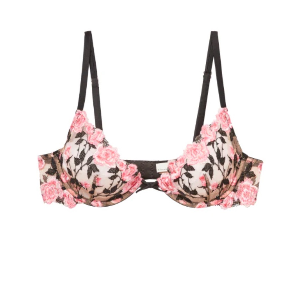 Fleur Du Mal Roses and Thorns Demi Bra 32 D
